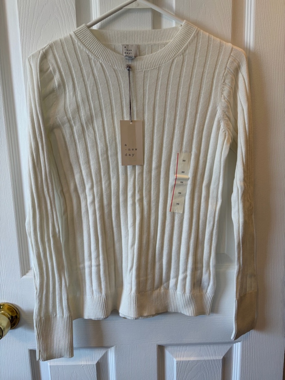 a new day Ribbed Crewneck Sweater